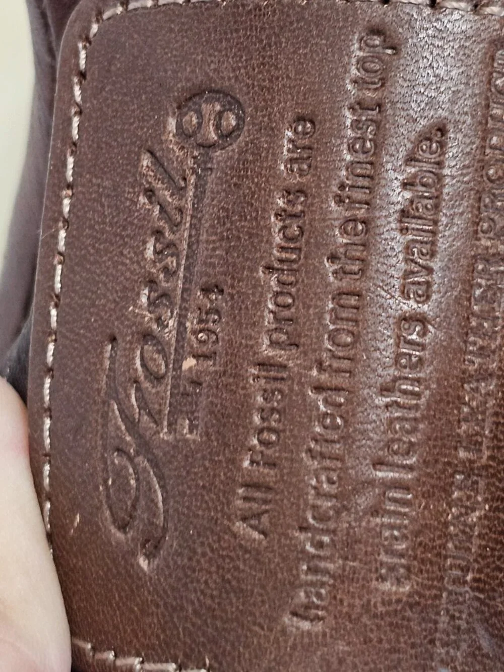 Fossil Bag Brown Leather Shoulder Y2K Classic Casual 75082